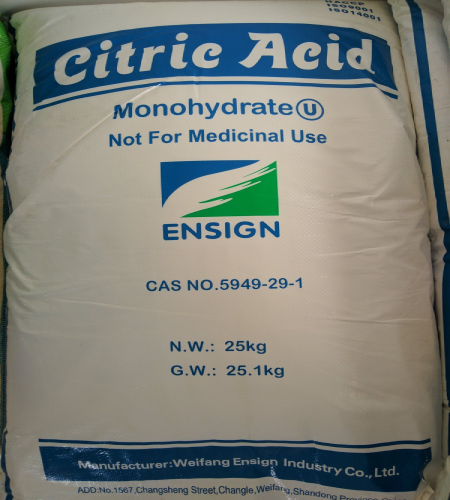 Ensign Citric Acid Monohydrate Chemical